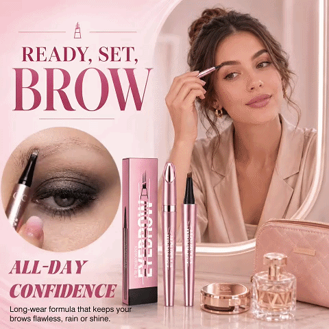 Futavion® Long-Lasting Waterproof 4D Micro-Fork Brow Pen for Natural Hair-Like Strokes