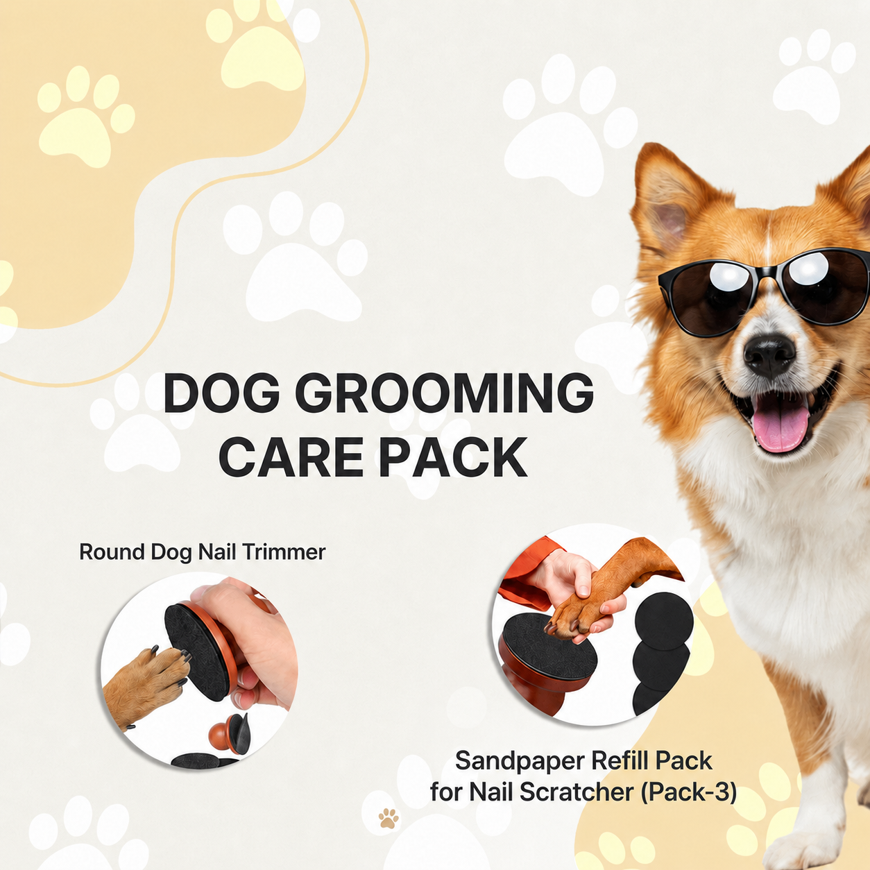 🐶🐾Futavion®Dog Nail File For Dogs, Scratch Square For Dogs Stress Free Nail File, Dog Nail File & Scratch Pad - Prevent Furniture Damage from Long Sharp Dog Nails, Stress-Free Claw Trimmer and Grinder for Dog Grooming at Home, Pet Nail Care