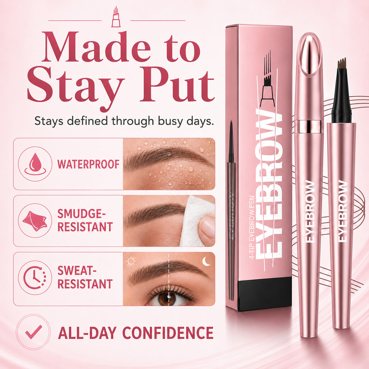 🎨Long Lasting Waterproof Micro Fork Brow Pen