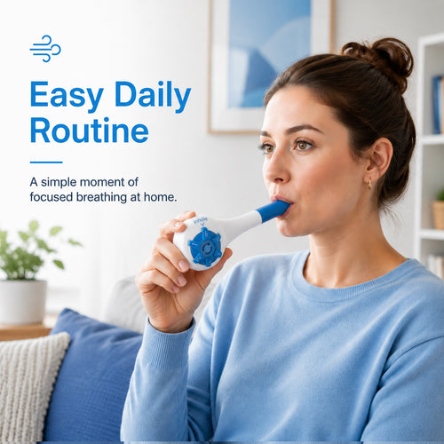 Natural Breathing Exerciser Trainer For Drug-Free Respiratory Therapy │ Breathe Easier with Stronger Lungs