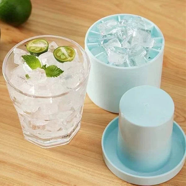 🧊Futavion®Ice Bucket Cup Mold Ice Cubes Tray Food Grade Quickly Freeze Silicone Ice Maker Creative Design Ice Bucket Whiskey Beer Maker