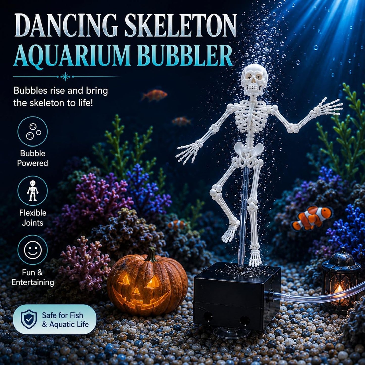 ✨ Dancing Skeleton Aquarium Bubbler-Create A Fun & Magical Underwater Display