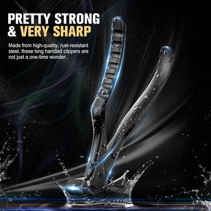 Less Bending, More Leverage, Easier Trimming — Long Handle Toenail Clipper✂️