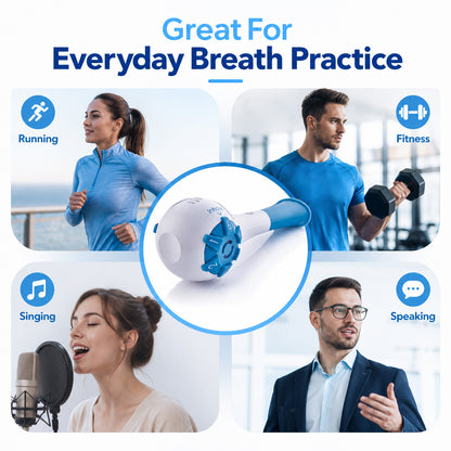 Natural Breathing Exerciser Trainer For Drug-Free Respiratory Therapy │ Breathe Easier with Stronger Lungs