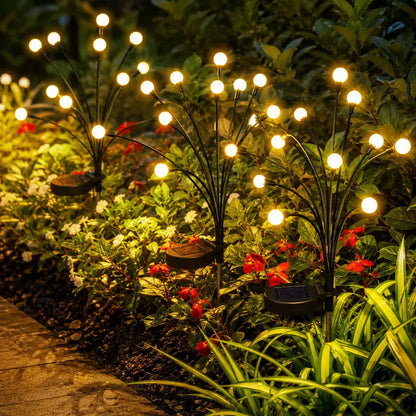 💡Futavion®Outdoor Solar Firefly Lights,  Waterproof Garden Stake Lights with Auto Dusk-to-Dawn Glow, 32/64 LED Bulbs for Yard, Patio, Pathway, Walkway & Landscape Decor