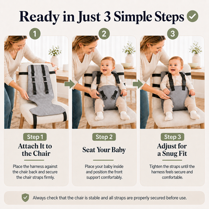 Baby Travel Harness Seat – A Portable High Chair Wherever You Go✨