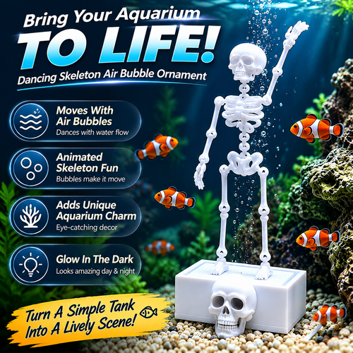 ✨ Dancing Skeleton Aquarium Bubbler-Create A Fun & Magical Underwater Display