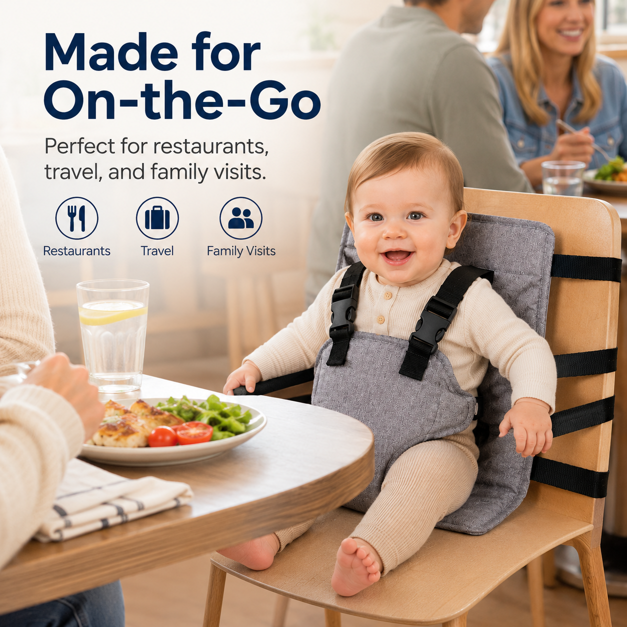Baby Travel Harness Seat – A Portable High Chair Wherever You Go✨
