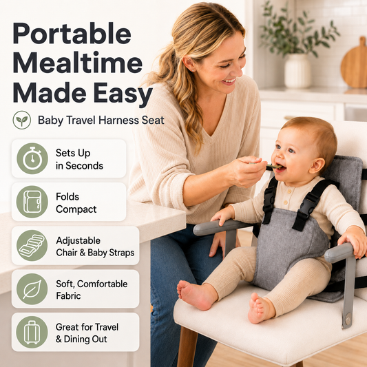 Baby Travel Harness Seat – A Portable High Chair Wherever You Go✨