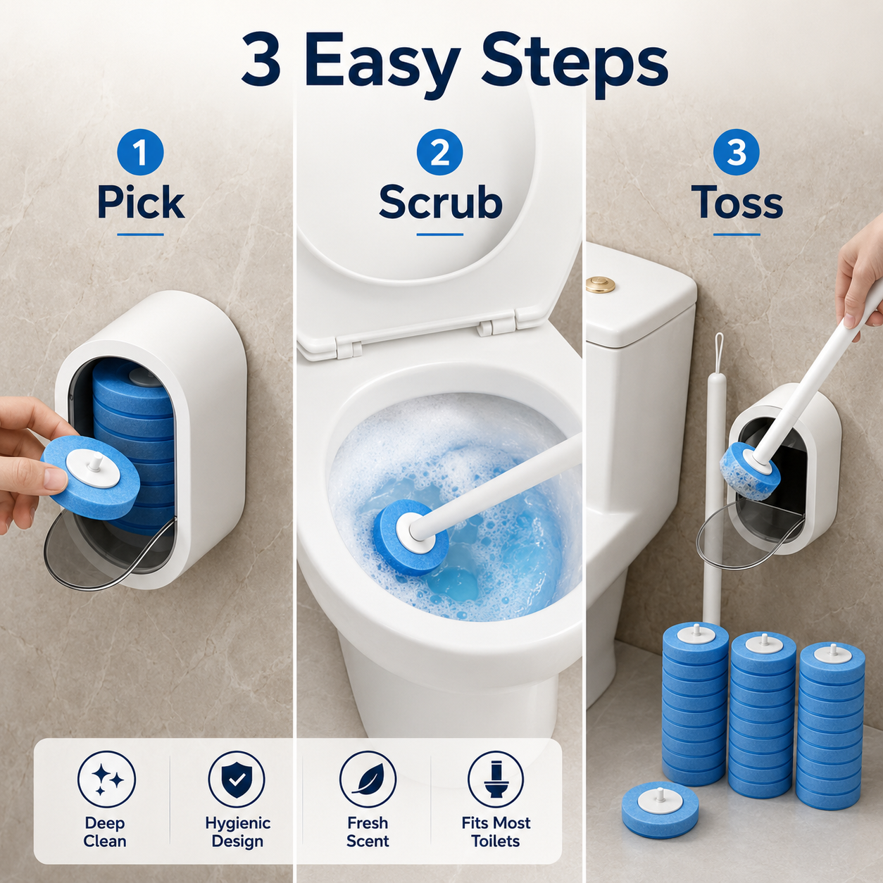 IEY® 🔥50% OFF🚽 Disposable Toilet Cleaning System with 32 Refills
