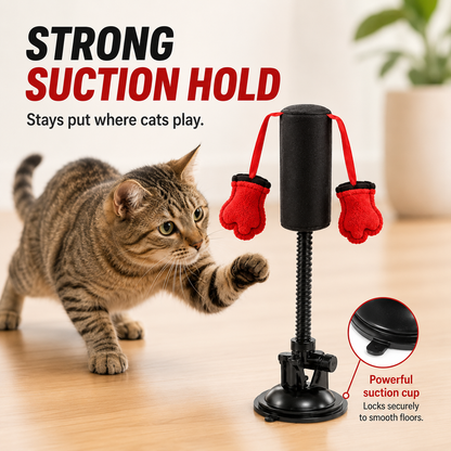 Spring-Loaded Cat Punching Bag 🥊 – Interactive Indoor Play Toy