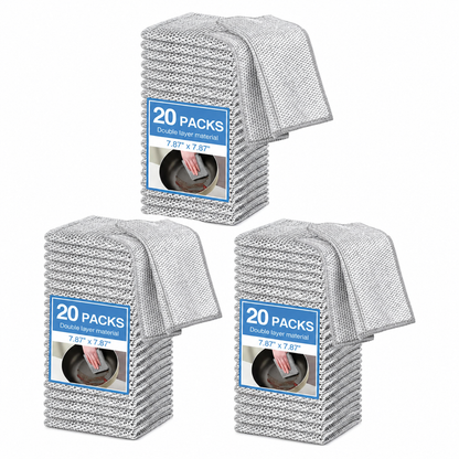 ✨ Powerful Double-Layer Cleaning Cloths Designed To Remove Grease, Dirt & Tough Messes With Ease