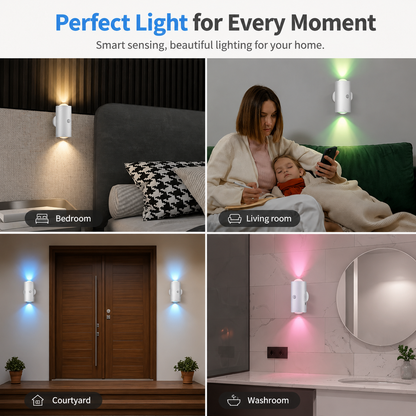 🛋️Rechargeable Motion Sensor LED Wall Light – Magnetic Wireless Night Lamp with Smart Auto Detection, Waterproof Outdoor Light for Patio, Bedroom & Porch