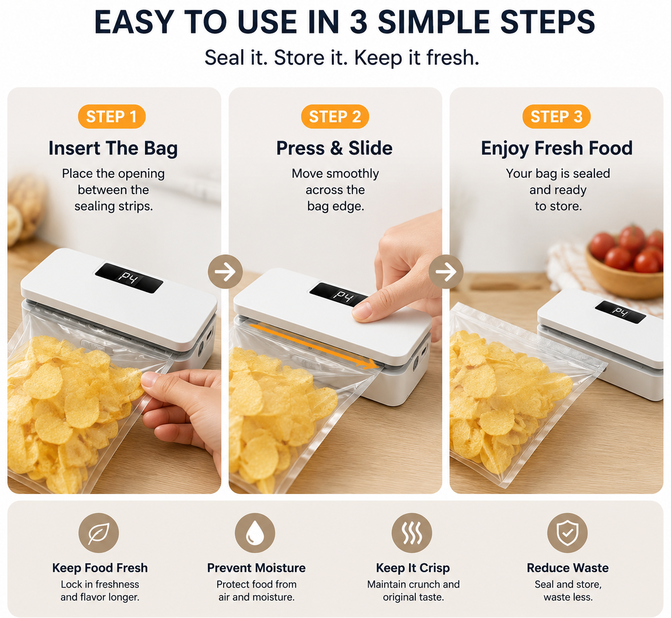 ✨ Say Goodbye To Stale Snacks With This Powerful Rechargeable Food Bag Sealer