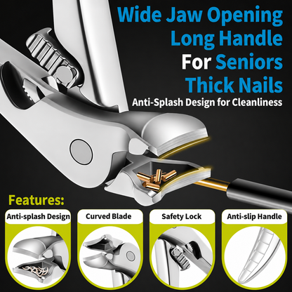 Less Bending, More Leverage, Easier Trimming — Long Handle Toenail Clipper✂️