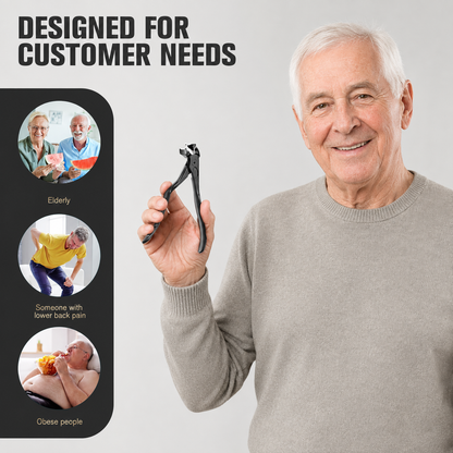 Less Bending, More Leverage, Easier Trimming — Long Handle Toenail Clipper✂️