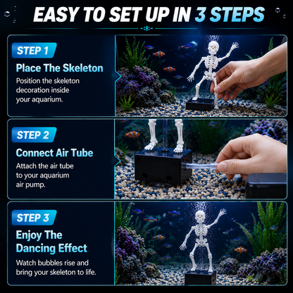 ✨ Dancing Skeleton Aquarium Bubbler-Create A Fun & Magical Underwater Display