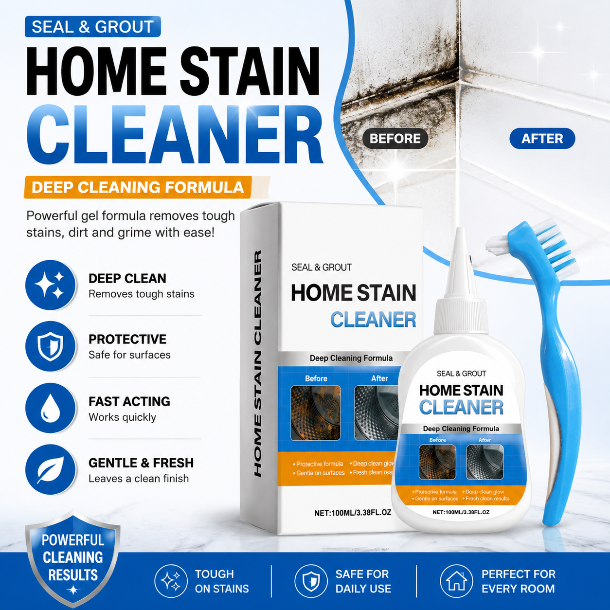 Home Stain Cleaner — Watch Stubborn Stains Disappear Before Your Eyes ✨