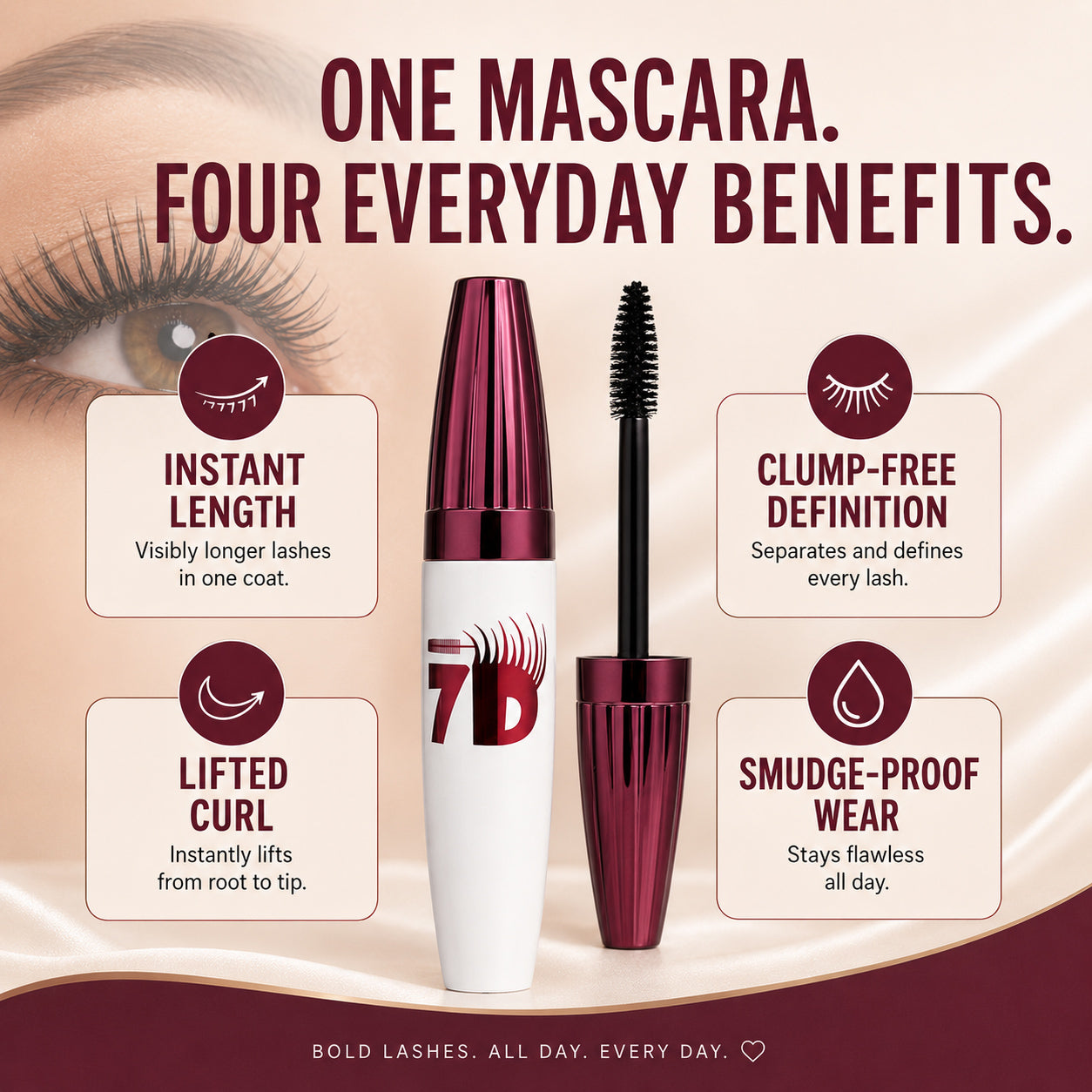 👁Smudge-Proof Curling & Lengthening Mascara