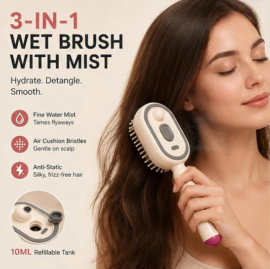 🪮Futavion®Anti-Static Electric Steam & Red Light Therapy Hairbrush