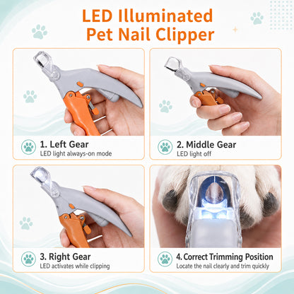 ✔✂OFFICIAL STORE LED Pet Nail Clipper paw clip The LED Nail Clipper That Helps You See Before You Cut
