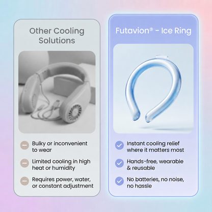 🧊Futavion®Neck Cooling Tube with Insulated Bag, Reusable Ice Ring Cooler Wearable Body Cooling Products, Neck Coolers for Hot Weather