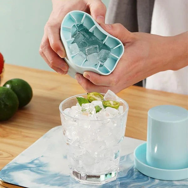 🧊Futavion®Ice Bucket Cup Mold Ice Cubes Tray Food Grade Quickly Freeze Silicone Ice Maker Creative Design Ice Bucket Whiskey Beer Maker