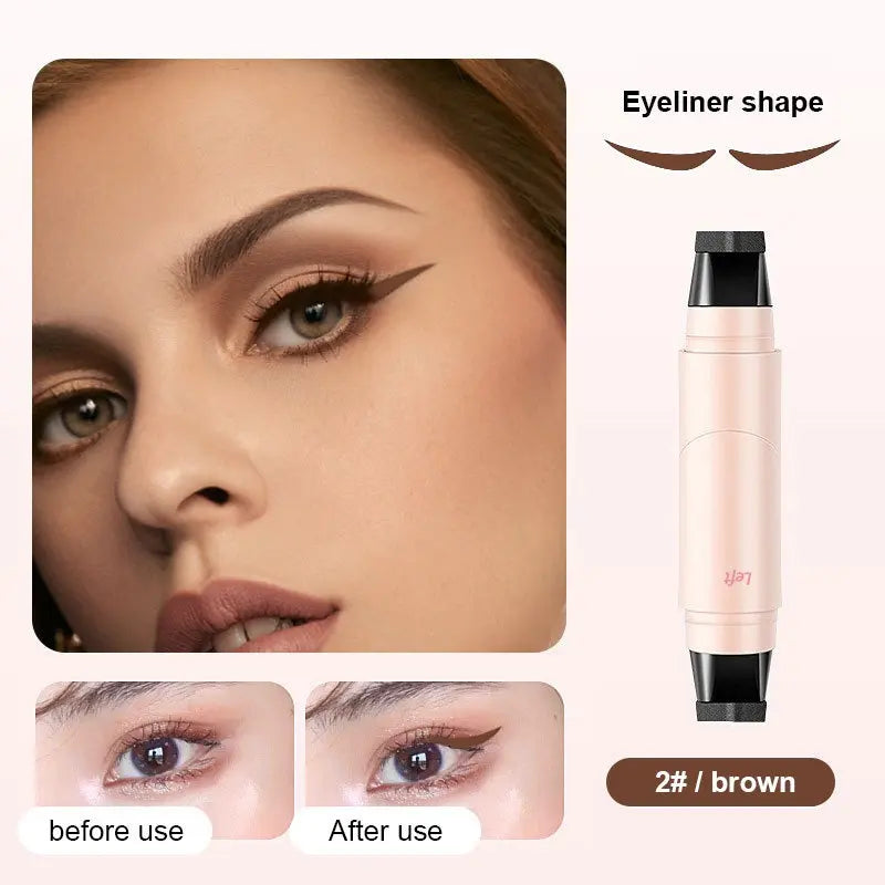 🥰Futavion® 2-in-1 Rotating Winged Eyeliner Stamp Pen – Quick-Dry, Smudge-Proof & Long-Lasting