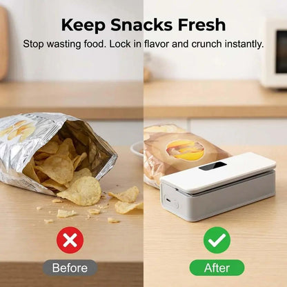 ✨ Say Goodbye To Stale Snacks With This Powerful Rechargeable Food Bag Sealer