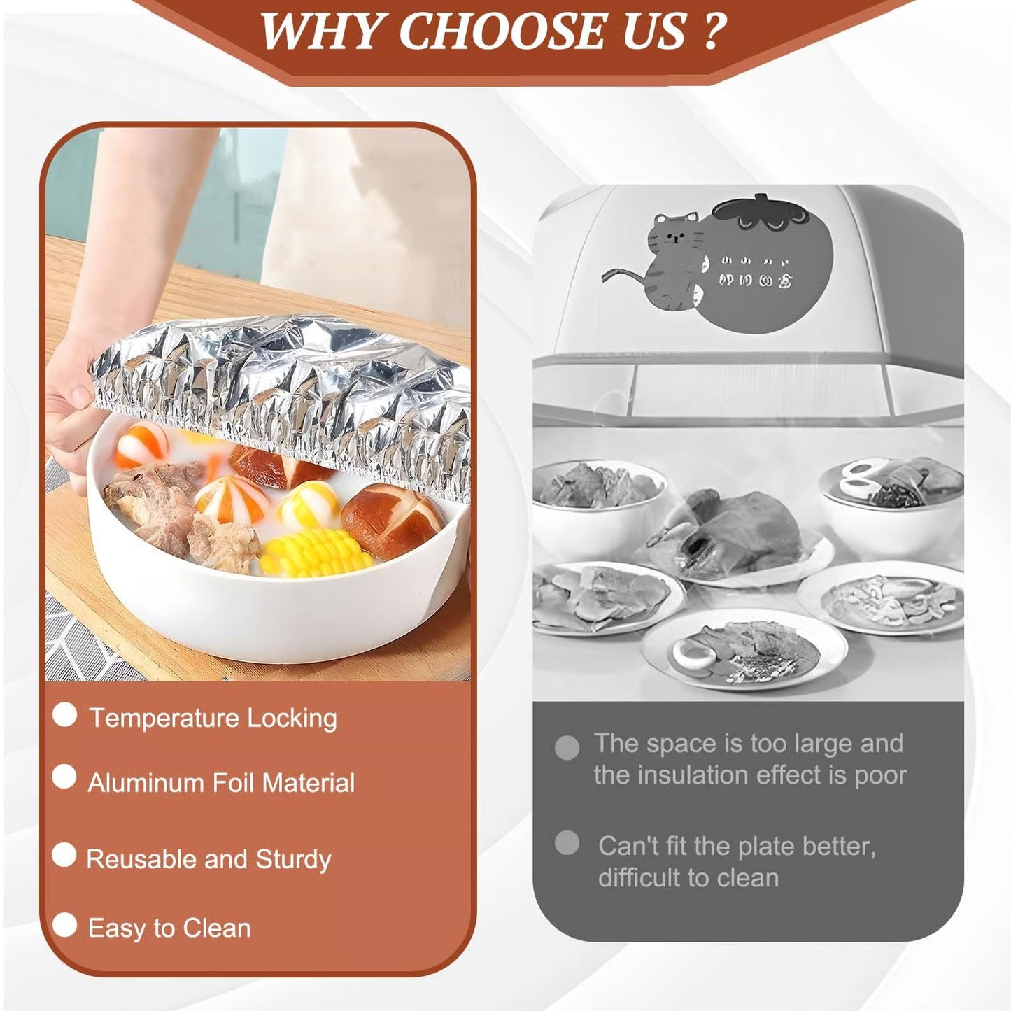 Futavion® Reusable Aluminum Foil Food Covers