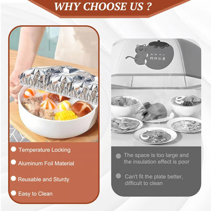 Futavion® Reusable Aluminum Foil Food Covers