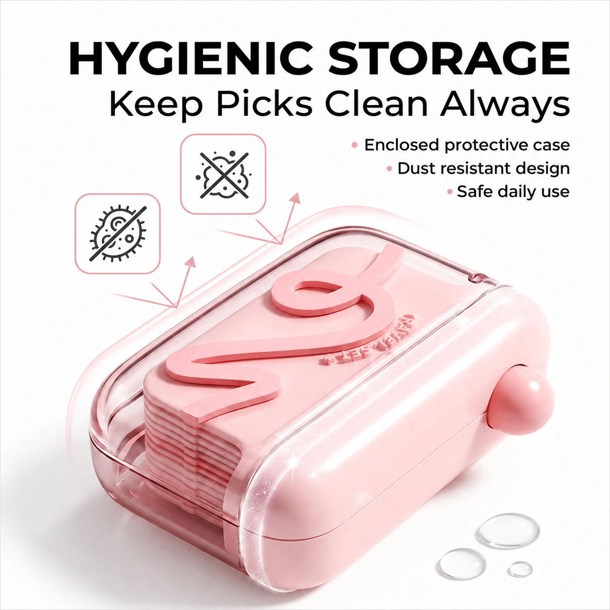 Futavion® Portable AutoPop Floss Case / Mini Refillable Dental Floss Container / TravelFriendly Smooth Floss Dispenser