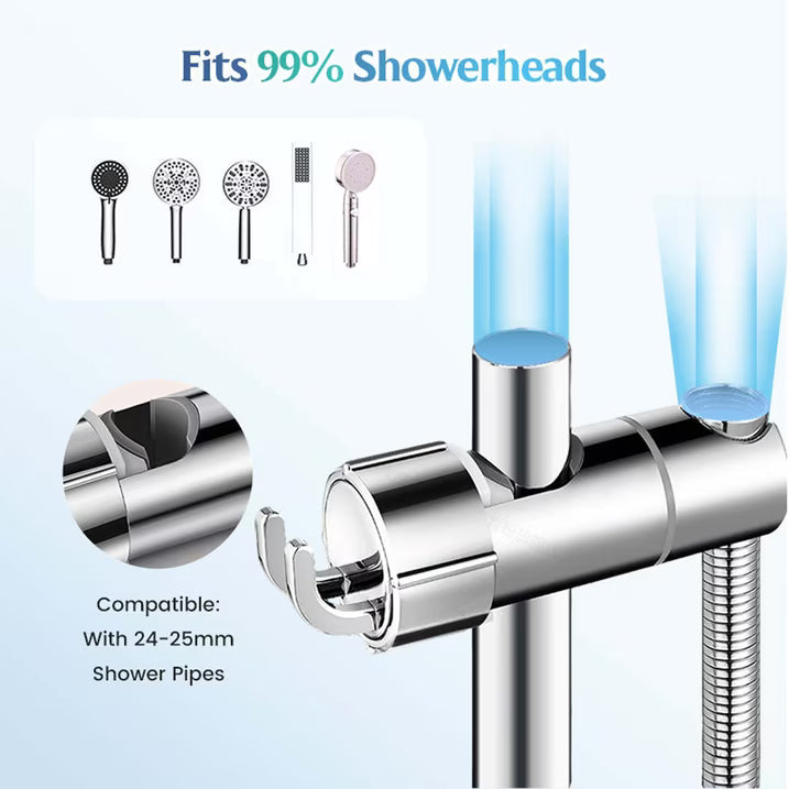 Futavion®3-Second Install Shower Head Holder – Secure Fit, 360° Adjustable & No Drilling🚿
