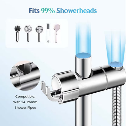 Futavion®3-Second Install Shower Head Holder – Secure Fit, 360° Adjustable & No Drilling🚿
