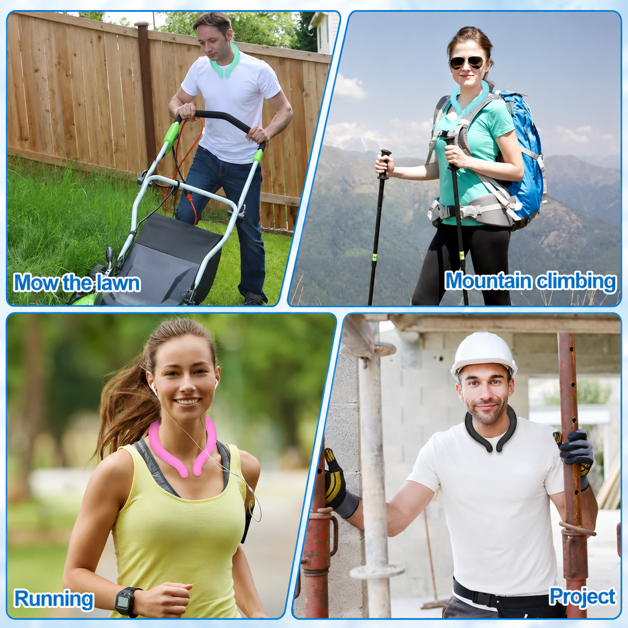 🧊Futavion®Neck Cooling Tube with Insulated Bag, Reusable Ice Ring Cooler Wearable Body Cooling Products, Neck Coolers for Hot Weather