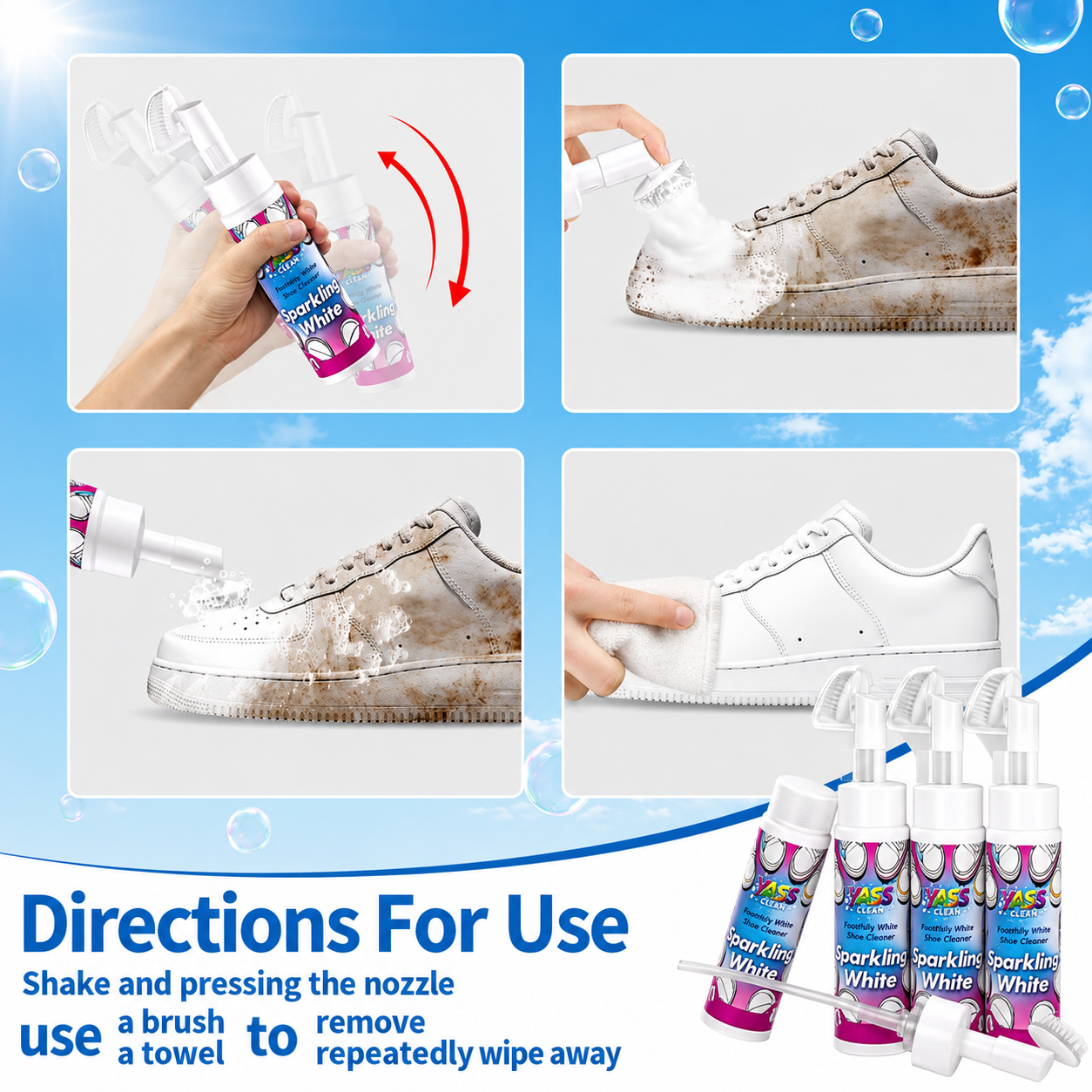 👟Deep Clean Shoe Cleaner — Remove Stains, Brighten Shoes & Keep Them Looking Like New Without Washing
