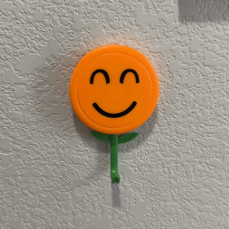 🌻🪝Futavion®Smiling Sunflower Wall Hook – Easy Wall Storage Hack for Keys, Towels, Coats & More, Perfect for Small Spaces