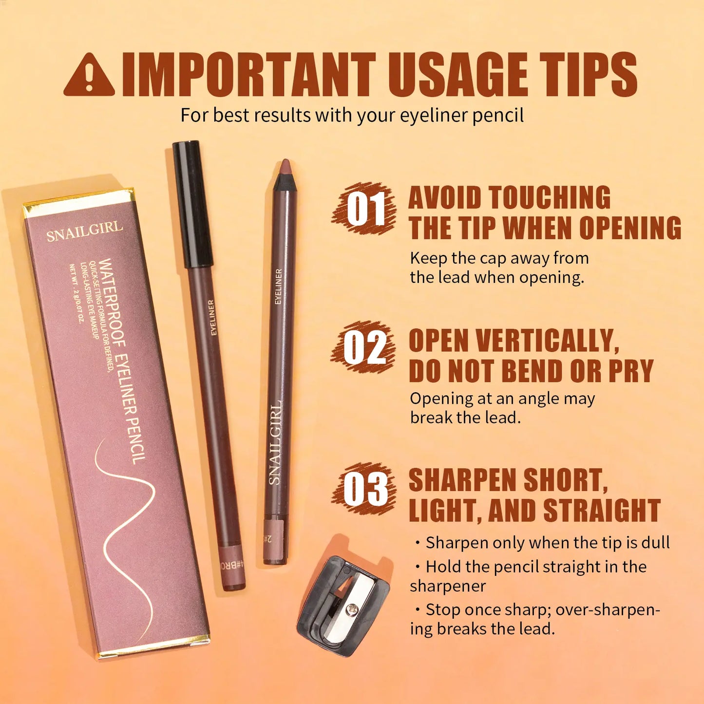 💄Long-Lasting Waterproof Eyeliner Pencil – Smooth Glide, Rich Color & Smudge-Resistant Wear