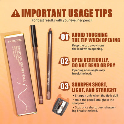 💄Long-Lasting Waterproof Eyeliner Pencil – Smooth Glide, Rich Color & Smudge-Resistant Wear