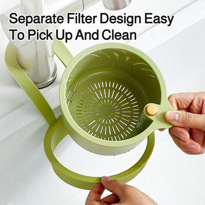 Faucet Hanging Strainer Basket — Catch Scraps, Drain Water & Dump With One Touch