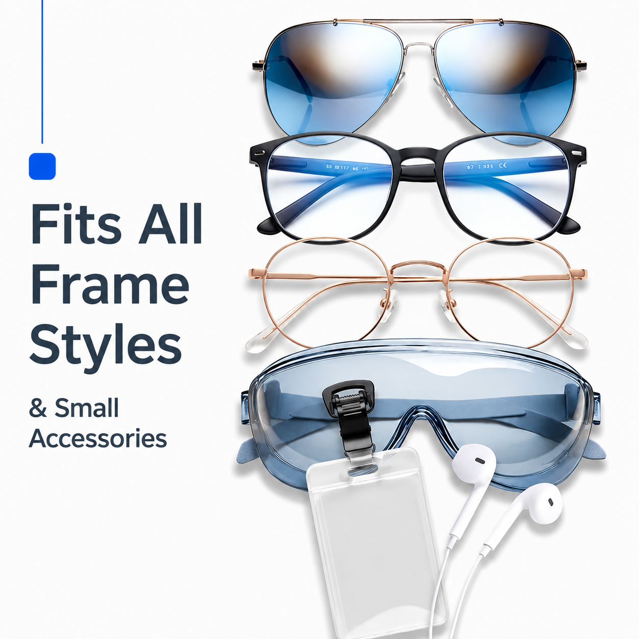 🧲👓Futavion® Magnetic Glasses Holder - Premium Strength Magnetic Hold - Fits All Frames - Lifetime Warranty - Made in USA - Secures and Protects Readers, Sunglasses, Blue Light Glasses, or Safety Glasses