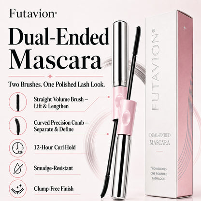 Futavion® Dual-Ended   Mascara    ✓ No Clumps      ✓ Smudge-Resistant      ✓ Dual Brush    Lift, lengthen, and define lashes with one dual-ended mascara.    Lift. Lengthen. Define.   No Clumps. All-Day Wear.