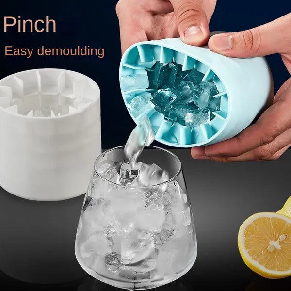 🧊Futavion®Ice Bucket Cup Mold Ice Cubes Tray Food Grade Quickly Freeze Silicone Ice Maker Creative Design Ice Bucket Whiskey Beer Maker