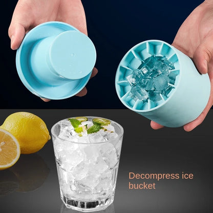 🧊Futavion®Ice Bucket Cup Mold Ice Cubes Tray Food Grade Quickly Freeze Silicone Ice Maker Creative Design Ice Bucket Whiskey Beer Maker