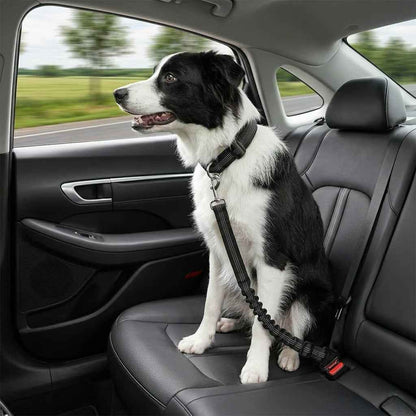 Futavion®Dog Seat Belts Headrest Restraint Puppy Safety Adjustable Dog Car Seatbelts and Strong Leash Leads Accessories for Dogs Cats Pets Black