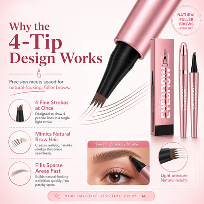 Long Lasting Waterproof Micro Fork Brow Pen